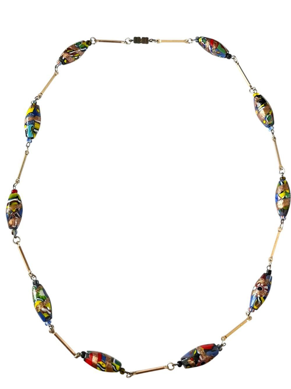 Vintage Murano Venetian Italian Art glass bead necklace